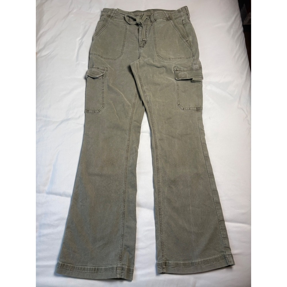 American Eagle Cargo Pants Womens 6 Green Excellent Classic Bootcut Stretch